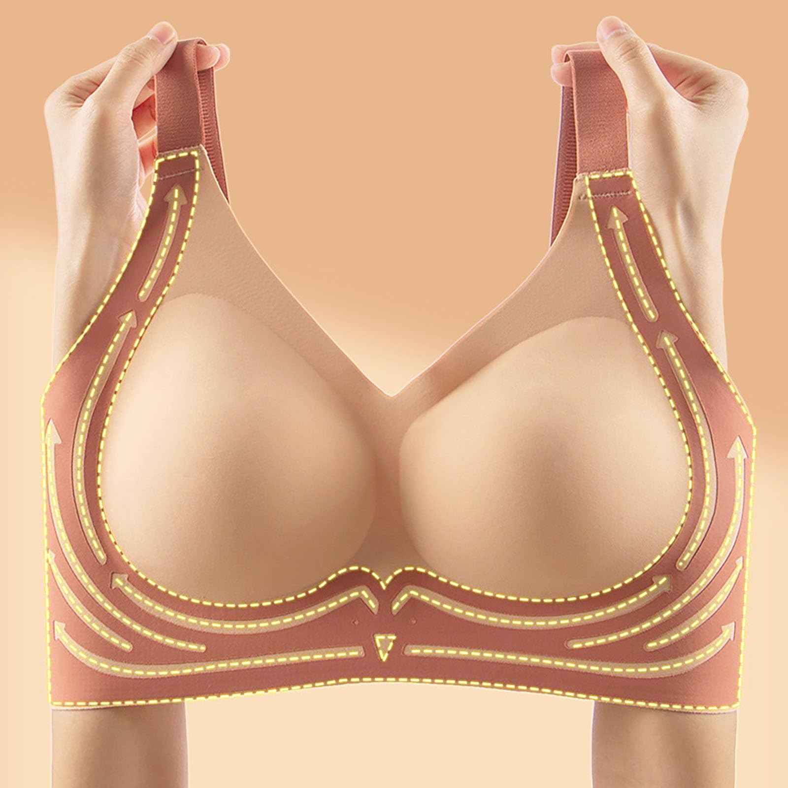 Sleep Bra Bralette - ผู้หญิงไม่มีรอยต่อ Bras PLUS ขนาดกีฬา Push Up