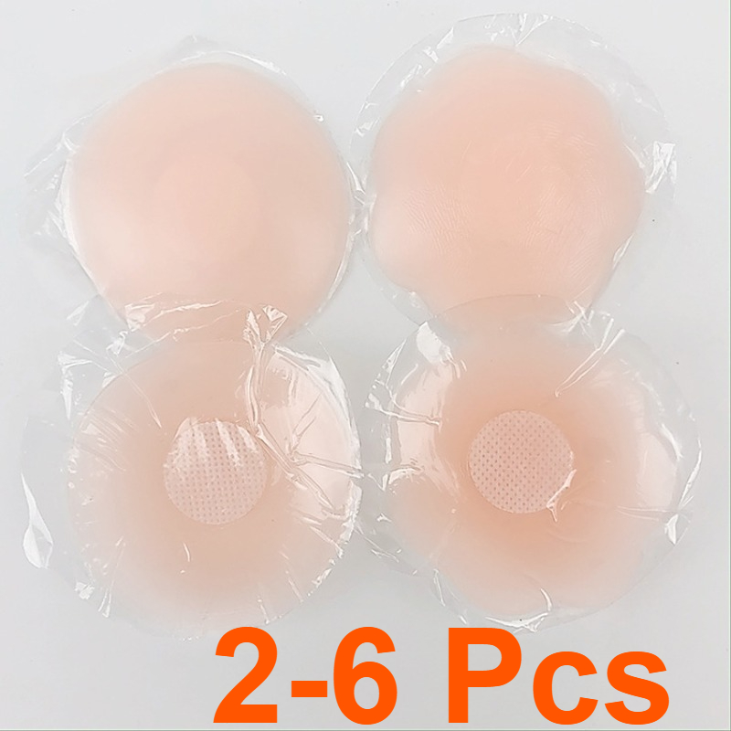 Push Up Bra Silicone - 2-6Pcs ผู้หญิงซิลิโคนหัวนมครอบคลุม Reusable Breast Petals ยกที่มองไม่เห็น
