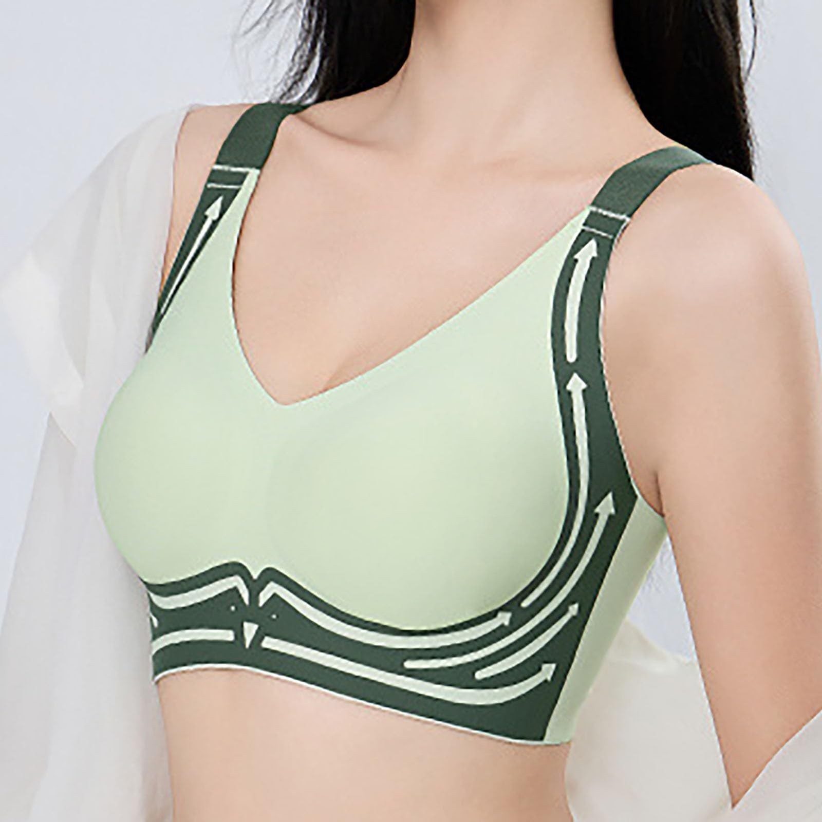 ผู้หญิงไม่มีรอยต่อ Bras PLUS ข - Sleep Bra Bralette บทวิจารณ์และราคา