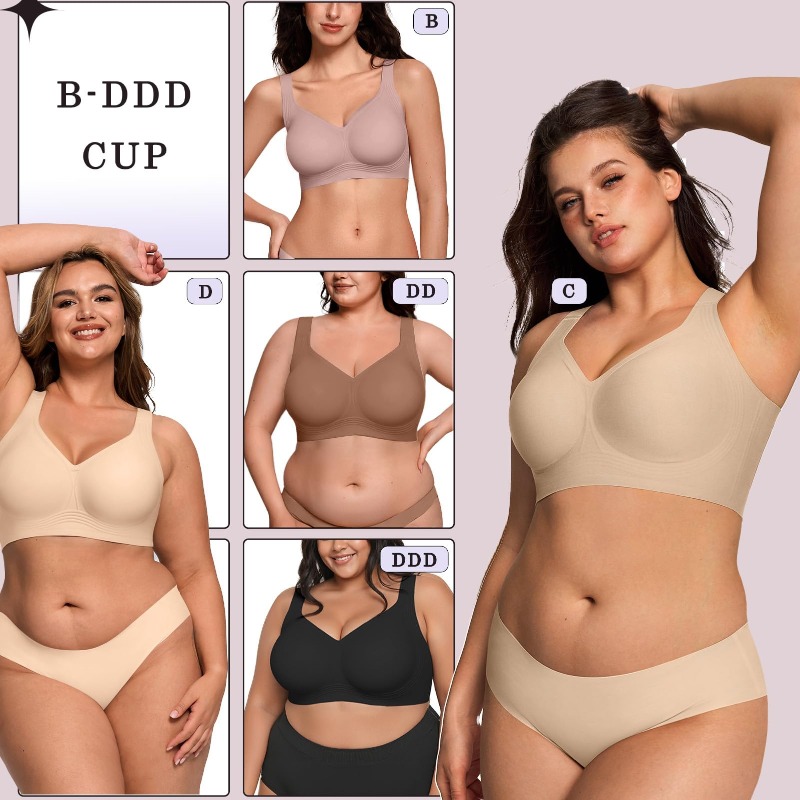 บราไร้สายสำหรับสาวพลัสไซส์ บรา - Underwire Bra Padded บทวิจารณ์และราคา